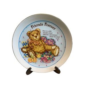 Vintage Friends Forever Heirloom Editions Teddy Bear Friendship Porcelain Plate